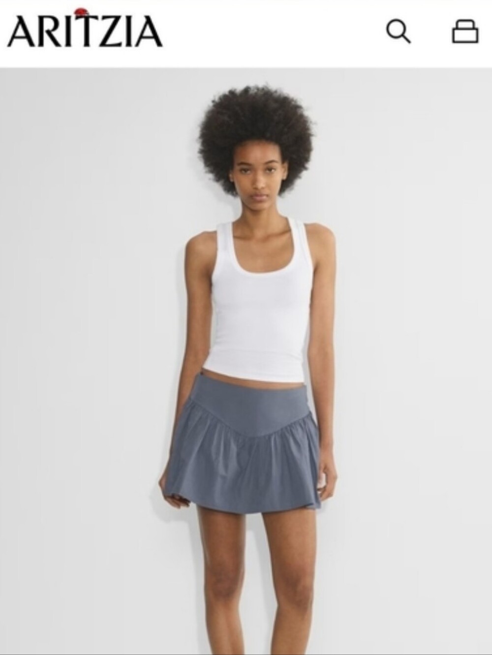 NWT ARITZIA - Poplin Skirt (Sold Out Online) [Size 8]